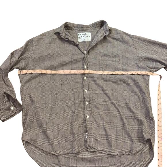 Frank & Eileen Shirley Cotton Tencel Women’s M Plaid Relaxed Buttondown Academia - Picture 12 of 13
